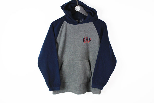 Vintage Gap Fleece Hoodie XSmall gray blue 90s sweater