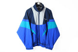 Vintage Reebok Track Jacket Medium blue 90s sport style windbreaker blue