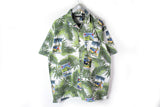 Vintage Hawaii Shirt Large / XLarge palm jungle Hawaiian shirt 90s beach spirit of Aloha