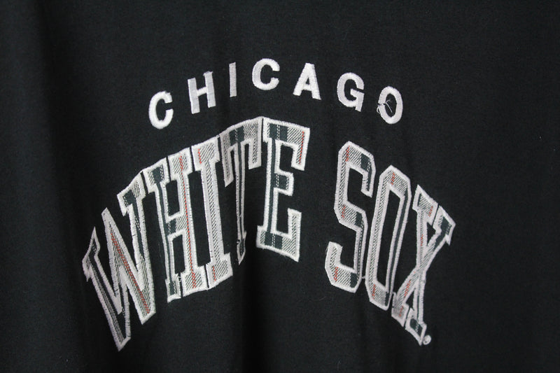 Vintage White Sox Chicago Starter Hoodie Half Sleeve XLarge