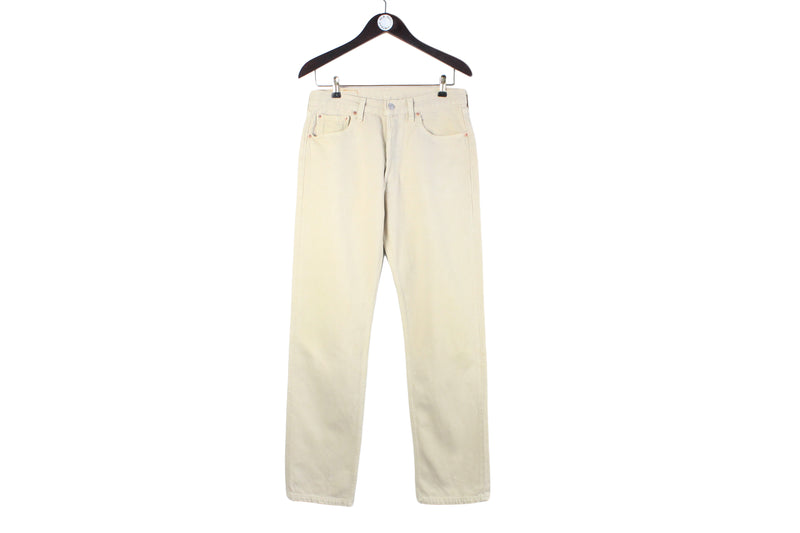 Vintage Levi's 501 Jeans W 32 L 32 beige 90s retro sport style USA denim trousers