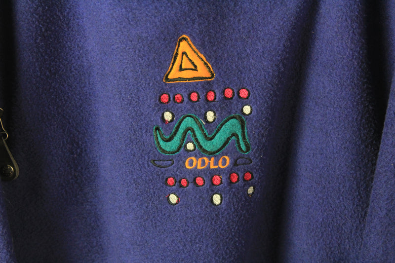 Vintage Odlo Fleece Snap Buttons Large