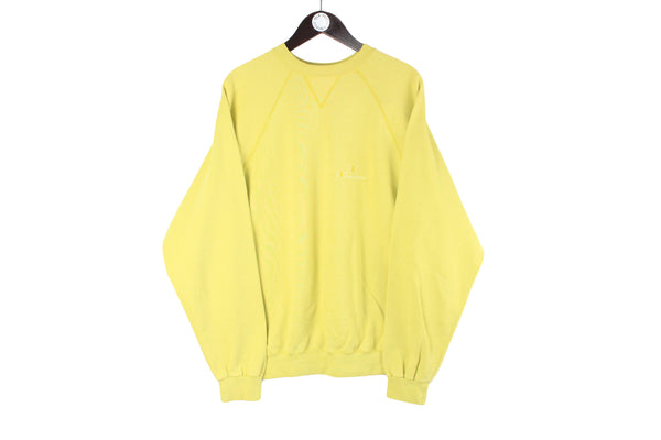 Vintage Champion Sweatshirt XLarge yellow crewneck 90s sport jumper retro rare sportswear 