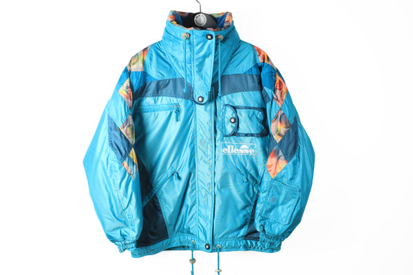 Vintage Ellesse Ski Jacket  Italy brand 90s sport style winter snowboard 