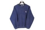 Vintage Fila Sweatshirt Medium navy blue small logo 90's crewneck