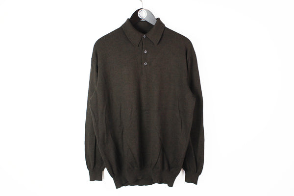 Ermenegildo Zegna Sweater XLarge luxury authentic wool cardigan