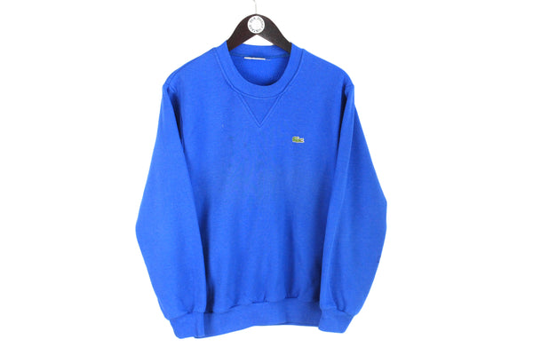 Vintage Lacoste Sweatshirt Small crewneck blue 90's made in France jumper