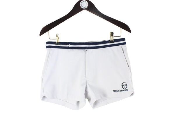 Vintage Sergio Tacchini Shorts Small white small logo 90s retro sport style  tennis