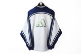 Vintage Adidas Track Jacket Medium white big logo 90s windbreaker athletic style