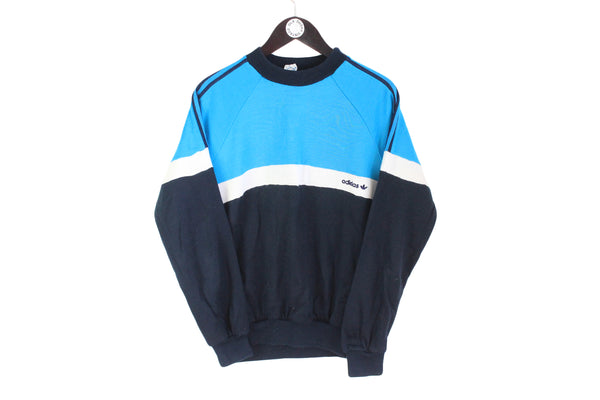 Vintage Adidas Sweatshirt Small blue  sky color retro style crewneck 80s