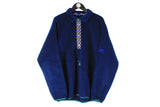 Vintage Helly Hansen Fleece XLarge size men's navy blue sweatshirt warm winter outdoor retro 90's 80's classic mountain sweater winter warm jumper