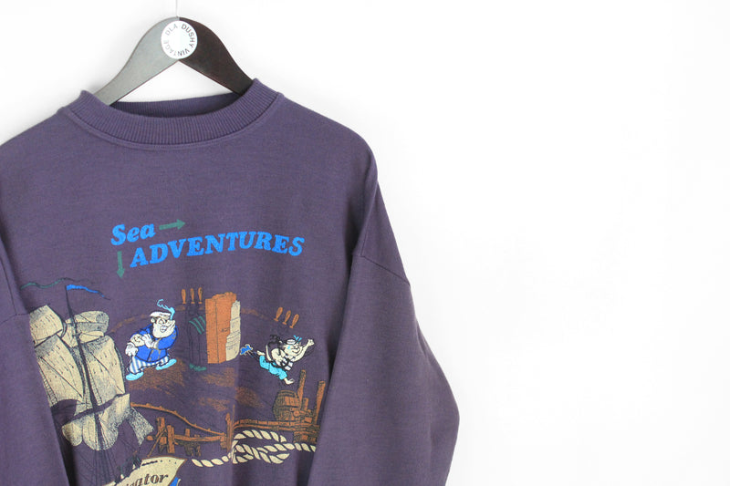 Vintage Sea Adventures Sweatshirt Medium