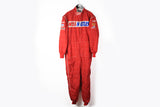 Vintage Swiss Hutless Karting Racing Suit Large 90s 1998 red champions coveralls