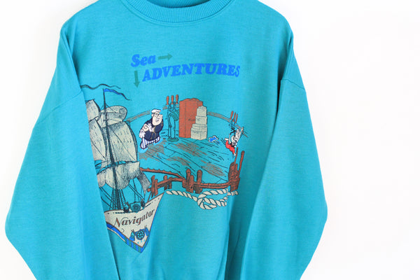 Vintage Sea Adventures Sweatshirt Small
