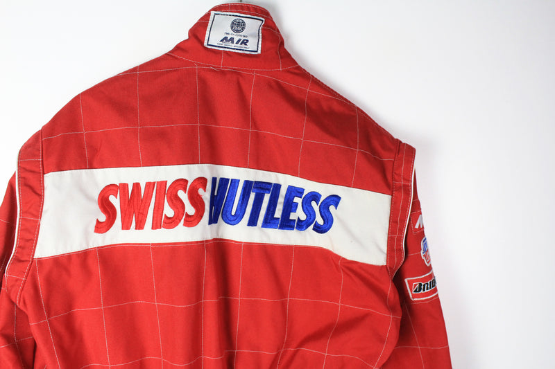 Vintage Swiss Hutless Karting Racing Suit Large