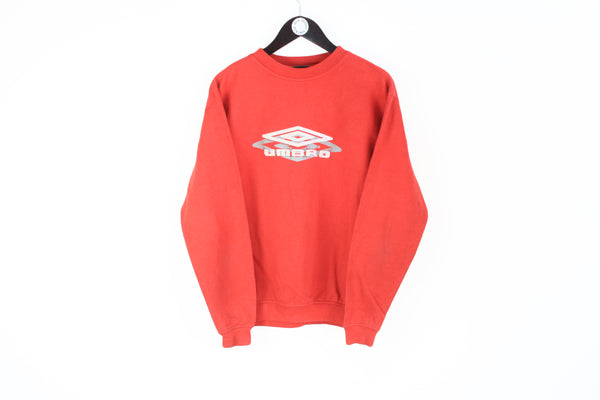 Vintage Umbro Sweatshirt Small red 00's big logo crewneck