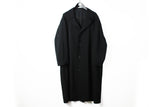 Vintage Yohji Yamamoto Coat Large / XLarge black Costume D Homme trench jacket made in Japan 80s