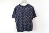 Vintage Yves Saint Laurent T-Shirt XLarge blue monogram tee