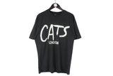 Vintage Cats T-Shirt Large size men's tee London musical theatre 90's style retro top rare merch classic Andrew Lloyd Webber shirt