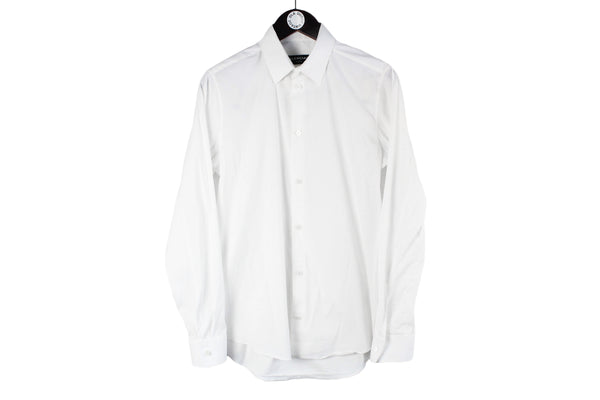 Balenciaga Shirt Medium white collared long sleeve streetwear luxury classic official style white blouse