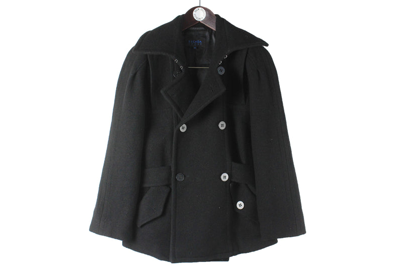 Escada Sport Coat Women's 36 wool black peacoat authentic luxury style