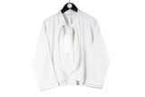 Vintage Louis Feraud Blouse Women's Small white blazer authentic streetwear classic jacket 90s