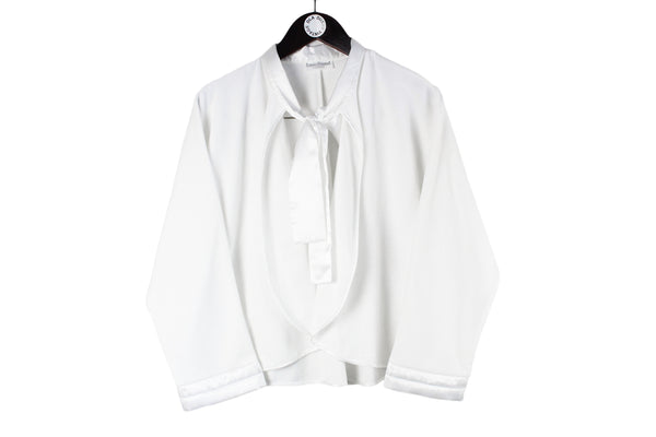 Vintage Louis Feraud Blouse Women's Small white blazer authentic streetwear classic jacket 90s
