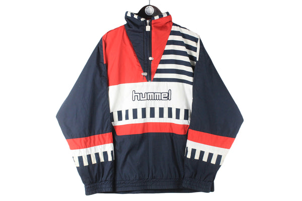 Vintage Hummel Tracksuit Large anorak track jacket and sport pants suit 90s retro big logo classic 
