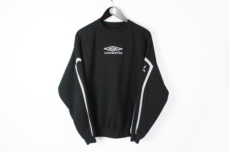 Vintage Umbro Sweatshirt Large black big logo 00s crewneck style jumper