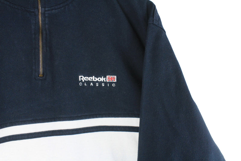 Vintage Reebok Sweatshirt 1/4 Zip Small