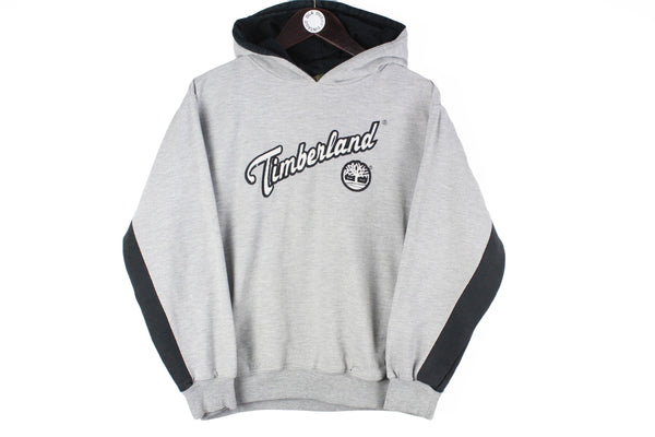 Vintage Timberland Hoodie Women’s Small big logo 90s retro style USA hooded jumper