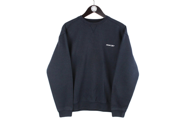 Vintage Reebok Sweatshirt Medium size men's navy blue pullover small logo sport jumper authentic athletic cotton wear 90's 80's crewneck streetwear long sleeve
