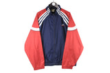Vintage Adidas Track Jacket XXLarge blue red 90s windbreaker sport jacket