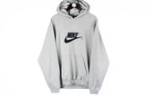 Vintage Nike Hoodie XLarge gray big logo 90s oversize jumper