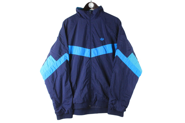 Vintage Adidas Track Jacket XLarge windbreaker 90s sport style jacket classic Germany athletic 