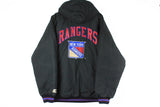 Vintage New York Rangers Jacket XXLarge big logo NHL Starter 90s retro hooded jacket hockey
