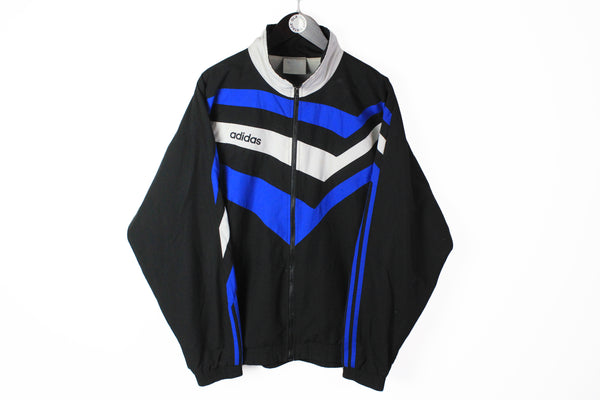Vintage Adidas Track Jacket XLarge / XXLarge full zip windbreaker 90s sport style