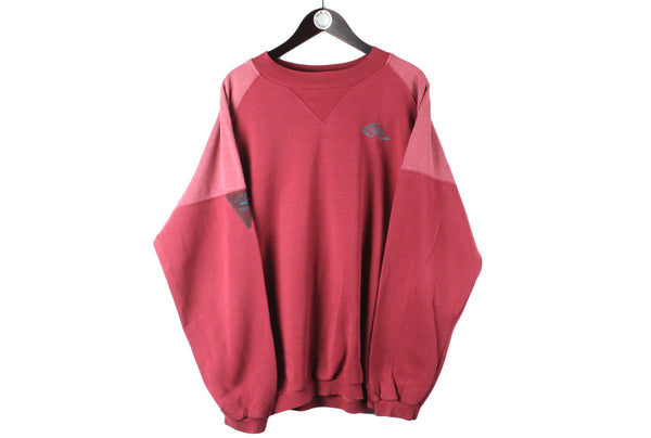 Vintage Puma Sweatshirt XLarge red small logo crewneck 90s retro sport jumper
