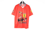 Vintage Ferrari Formula 1 T-Shirt Large Michael Schumacher 90s retro style polyester shirt