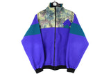 Vintage Full Zip Fleece Small size purple bright outdoor warm wear retro style 90's 80's streetwear winter mountain jacket bright rare sweater