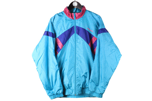 Vintage Adidas Track Jacket Large / XLarge blue 90s windbreaker sport jacket 