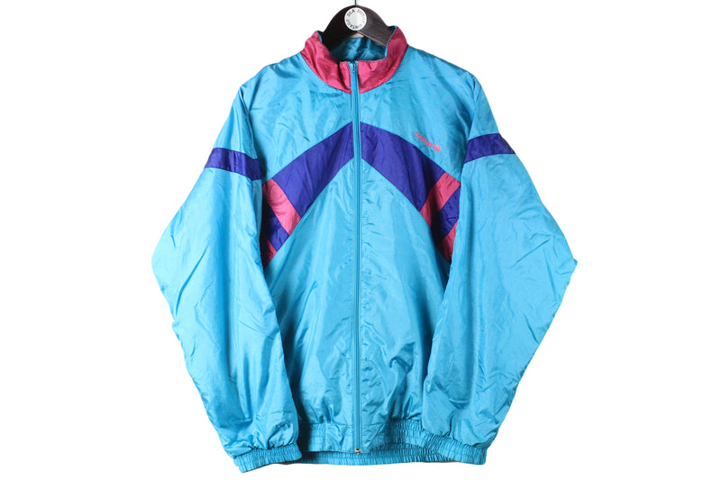 Vintage Adidas Track Jacket Large / XLarge blue 90s windbreaker sport jacket 