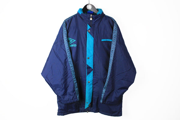 Vintage Umbro Jacket Large blue 90s retro sport style