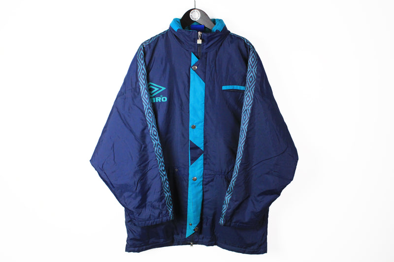 Vintage 90s UMBRO Jacket Full Zip Size L/ Antique UMBRO Sports Jacket/  Authentic UMBRO Coat/ Retro Windbreaker Coat/ Vintage Clothing Men -   Canada