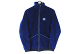Vintage Helly Hansen Fleece Small size men's unisex full zip outdoor blue sweater classic winter jacket mountain 90's 80's sweater unisex ski