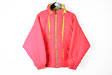 Vintage Champion Jacket Small pink big logo ski style 90s sport jacket