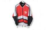 Vintage Adidas Track Jacket Medium RUN DMC Black red white multicolor 80s hip hop jacket