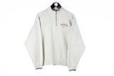 Vintage Nike Sweatshirt 1/4 Zip Small gray Oregon logo 90s retro sport jumper authentic swoosh logo