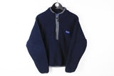 Vintage Penfield Fleece Half Zip Medium navy blue winter heavy sweater made in USA