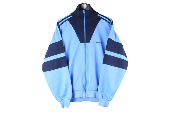 Vintage Adidas Track Jacket Large blue 90s retro sport style windbreaker cardigan